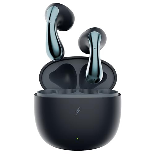 Fire-Boltt Newly Launched Aero Lite TWS Earbuds Custom EQ Wireless Bluetooth 5.4 Music & App Support 50H Playtime Fast Charging Case 50ms Low Latency for Gaming Touch Controls Blue