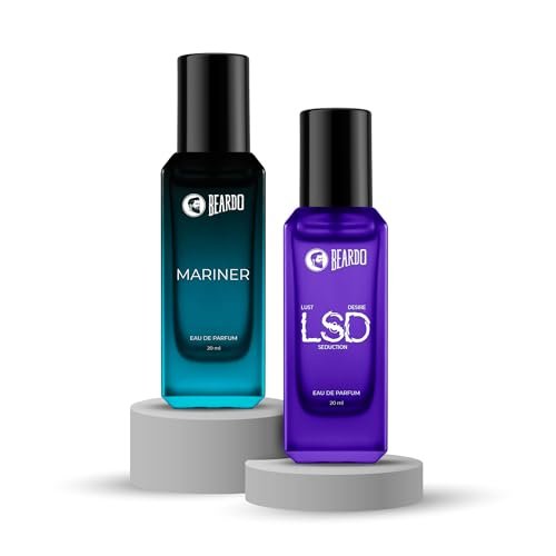 Beardo Midnight Duo- LSD & Mariner Perfume for Men (20ml x 2) | Long Lasting Fragrance | Long Lasting Perfume for Men | Gift for Men | Gift for Friend