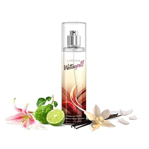 Layer’r Wottagirl Vanilla Twist Body Splash, 135ml | Long-Lasting Premium Mist Spray for Women | Dreamy Vanilla Scent | Everyday Wear | Refreshing & Skin-Friendly