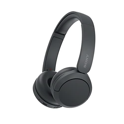 Sony WH-CH520 Wireless Bluetooth Headphones On Ear with Mic, Up to 50Hrs Battery, Quick Charge, DSEE Upscale, Multipoint Connectivity, Voice Assistant, Customized EQ-Black