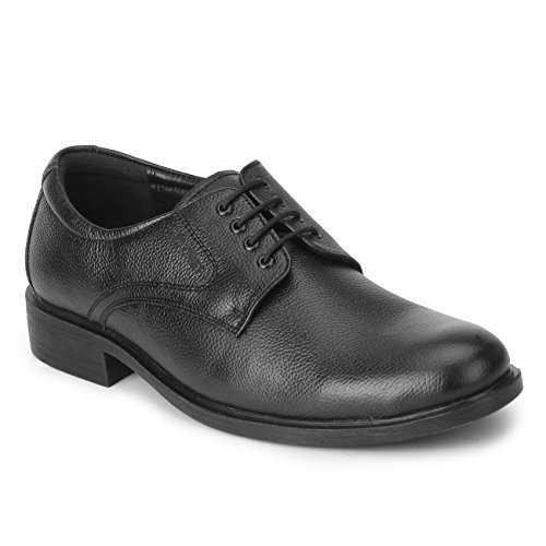 Red Chief Genuine Leather Formal Derby Shoes for Men | Elegant & Comfortable Office Wear | Black | RC3501