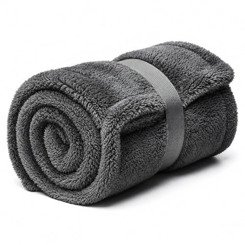 AM Safe-X Premium Microfiber Cleaning Cloth 1200 GSM 40x60cm Grey | Ultra Thick Dual-Sided Car Drying Towel | Super Absorbent, Lint-Free & Scratch-Free | Multipurpose Microfiber Cloth