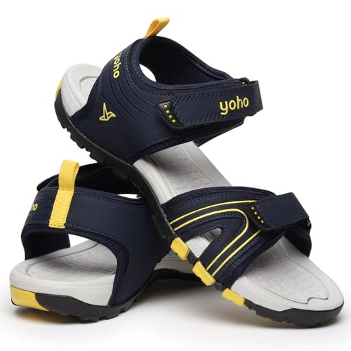 YOHO TrailMark 002 Sports Sandals for Men | Comfortable & Lightweight | Flexible & Breathable | Footpharma footbed | Anti-Skid Footwear for Trekking, Hiking & Outdoor | Mystery Blue – UK 9