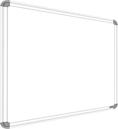 SHELFKING Non-Magnetic 1.5X2 Feet Double Sided White Board & Chalkboard Both Side Writing Boards, One Side Whiteboard Marker & Back Side Chalkboard Surface – Pack of 1 Piece