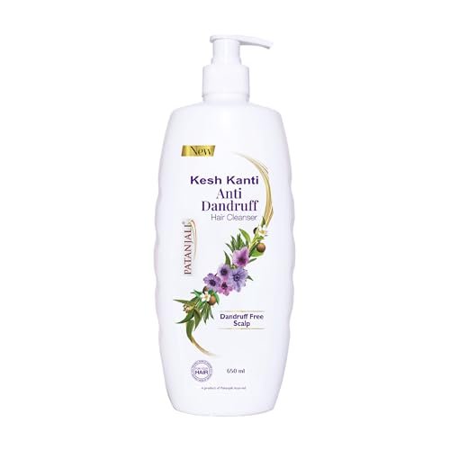 Patanjali Kesh Kanti Anti-Dandruff Hair Cleanser 650 Ml, Natural Shampoo For Dandruff & Hairfall, Scalp Cleansers for Men and Women, All Hair Types