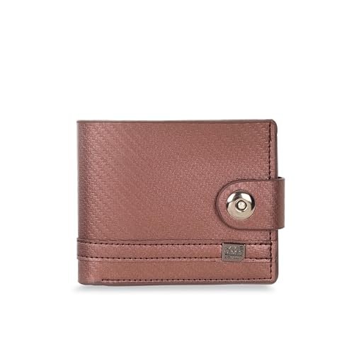 Lavie Sport Richard Bi-Fold Wallet for Men|Flap Button Closure|2 Currency compartments|Holds Upto 4 Credit/ATM Cards|Transparent ID Slot|12 Months Warranty|Box Packaging for Gifting