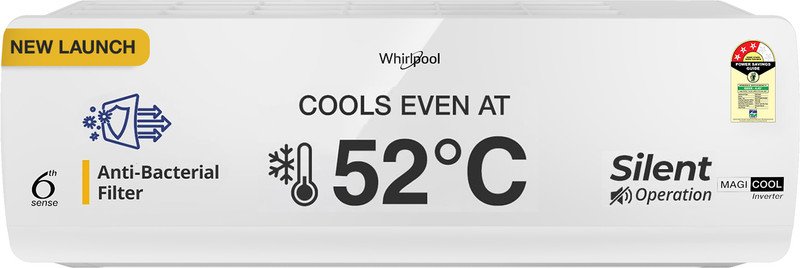 Whirlpool 2026 Model 1.5 Ton 3 Star Split Inverter AC(MAGICOOL 15T 3S INV CNV S6K2PP0 – I / MAGICOOL 15T 3S INV CNV S6K2PP0 – O, White)