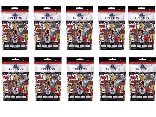 Dr. Pets Pack of 10 (85g Each) Treetos Mix Flavour Dog Treats Soft Chew Sticks | Real Chicken Training Treats | Easy to Digest Puppy Snacks | Healthy Growth Support