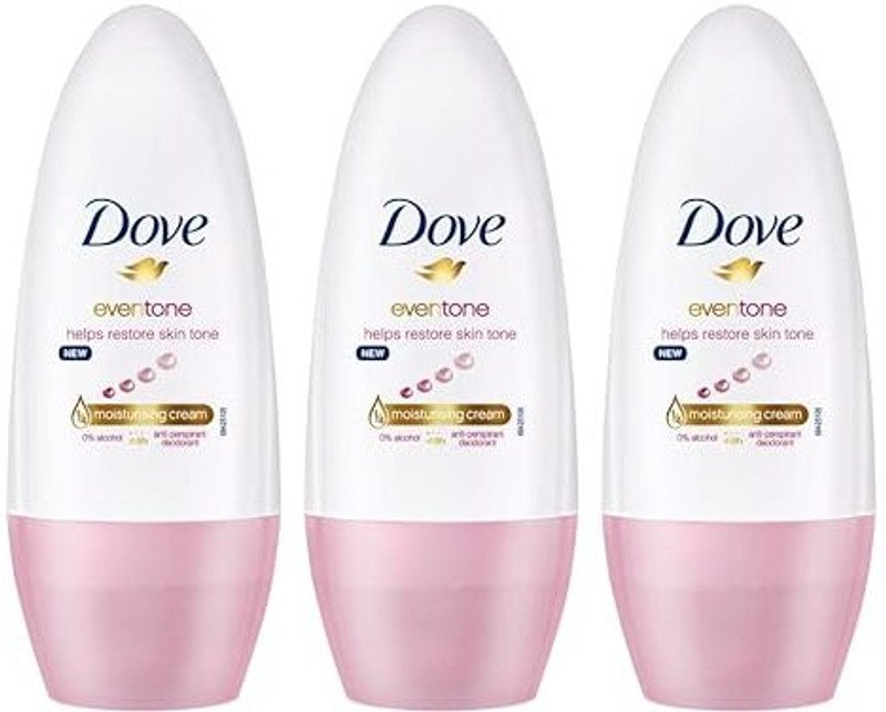 DOVE Even Tone 48H Odour Protection Deodorant Roll-on  –  For Women(150 ml, Pack of 3)