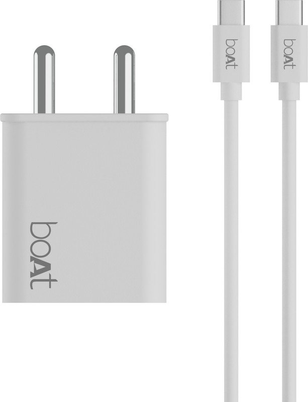 boAt 22.5 W Quick Charge 3 A Wall Charger for Mobile with Detachable Cable(White, Cable Included)