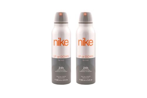 Nike Up Or Down Deodorant Aerosol For Men | Long-Lasting Freshness & Odour Protection | Sporty Masculine Fragrance | 200 ml Each (Pack of 2)