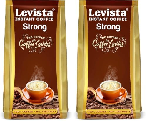 Levista Strong Instant Coffee (200 Gram Pouch) (Pack of 2)