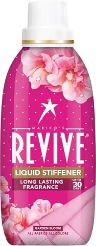 Revive Liquid Stiffener with Garden Bloom fragrance. Long lasting fragrance that lasts upto 30 days, 395g