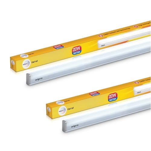 Wipro Garnet 20W LED Cool Day Light Batten, Pack of 2, (D532065_2)