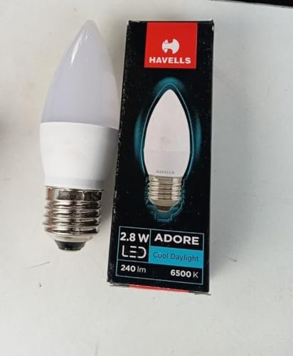 Havells 2.8W LED E27 Bulb|Energy Efficient| Frosted diffuser| Non-Dimmable| Shatter Resistant|Saves Upto 85% Energy|Elegant Design|Upto 4KV Surge Protection|BIS Approved|Pack of 1