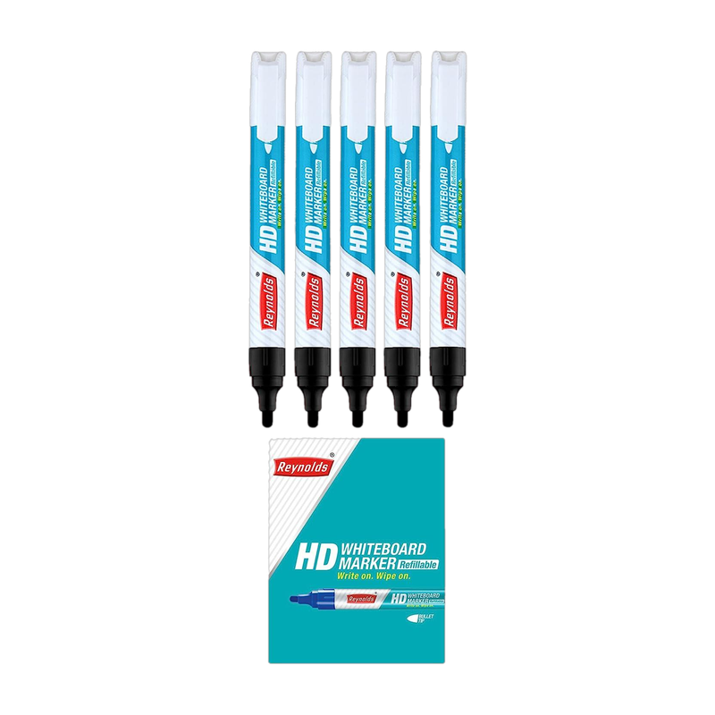 Reynolds HD WM Marker Ink(Pack of 5, Ink Color – Black)