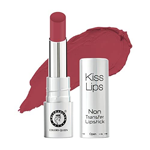 Colors Queen Kiss Lips Matte Lipstick | Smudge Proof & Non Transfer | Creamy Matte Long Stay Lipstick for Women (22 – Color Sense)