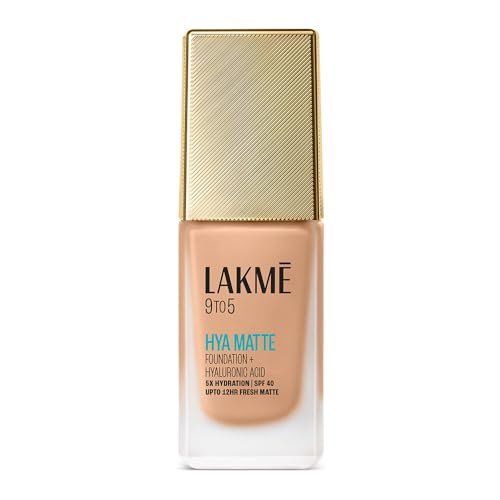 LAKMÉ 9to5 Hya Matte Liquid Foundation + Hyaluronic Acid Warm Natural – 25ml