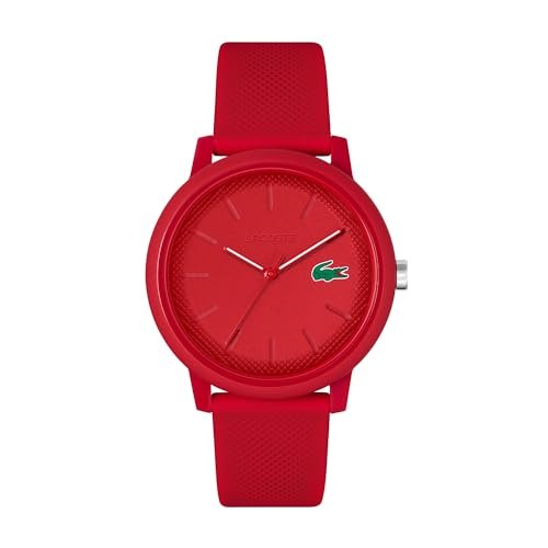Lacoste Lacoste.12.12 Qtz Basic Red Round Dial Men’s Watch|Red Silicone Material|Multi Color Band – 2011173
