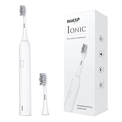 beatXP Ionic Electric Toothbrush for Adults with 2 Brush Heads & 4 Cleaning Modes| Rechargeable Electric Toothbrush