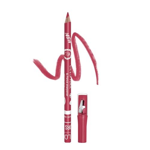Colors Queen Eye & Lip Liner Pencil with Sharpener | Long Lasting & Smudge Proof Lip Liner | Matte Finish, Rich Color Payoff Sharpenable Pencil (Baby Pink)