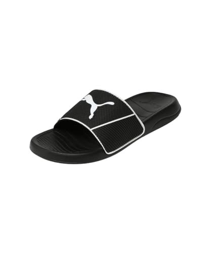 Puma | Popcat 20 Shower Slides | Black-White | 11UK