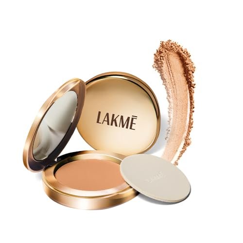 Lakme 9 to 5 Flawless Matte Complexion Compact Powder|| Almond|| Absorbs Oil|| Conceals & Gives Radiant Skin – All Day Matte Finish Face Makeup|| 8 g