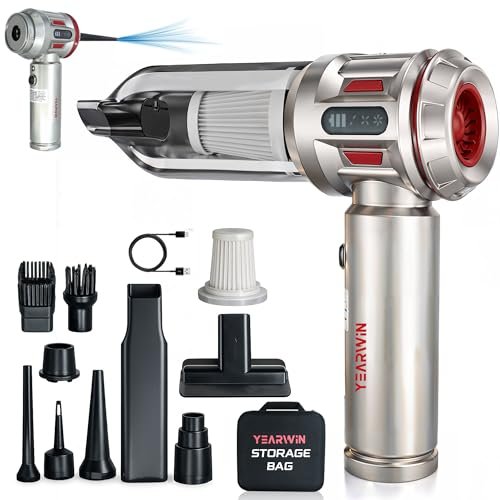 YEARWIN Vacuum Cleaner for Home Use | 4 in 1 Cordless Vacuum Cleaner & Blower | Rechargeable 6000mAh | 3 Speed Suction Upto 18000PA | BLDC Motor | Home & Car Use | 2 Year Warranty