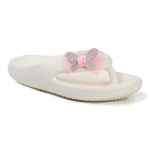 Sukun RIB_05 Women’s Soft Anti-Skid Flip-Flops Stylish Comfortable Waterproof Slip-On Slippers for Everyday Wear