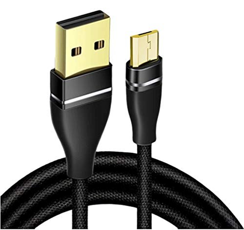 BlackBeats Zinc Alloy Plated Micro USB 3.0 Fast Charging Data Cable 1 m Micro USB Cable (Compatible with All Phones with Micro USB 3.0 Charging Port, Mobile, Black, Sync and Charge Cable)