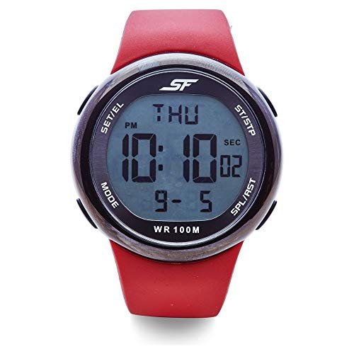 SF Digital Dial Silicone Strap Watch for Men-77098PP03