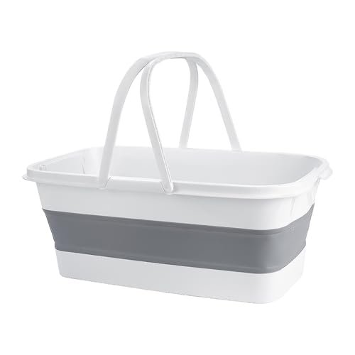 STELLIX Foldable Silicone Bucket | Perfect for Mop Cleaning, Camping, Travel, Car Washing etc. | This Versatile Bucket effortlessly Folds, is Lightweight, and Easy to Bring and Store