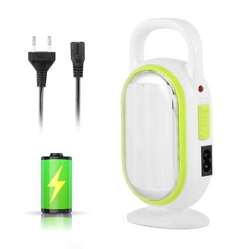 Gesto 8W Emergency Lights Rechargable Portable Led Light – Laltern Lamps Upto 4 Hrs Backup | Wall Hanging Rechargeable Battery Charging Light | Rechargeable Torch Light for Trekking,Camping Light