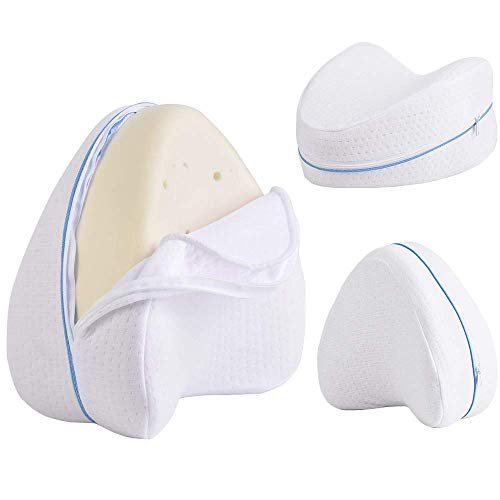 Wagmine Leg Knee Pillow for Sleeping,Knee Pillow Support for Knock Knees for Lower Back Pain,Side Sleepers, Wedge, Hip,Pregnancy Memory Foam Sciatica Relief Knee Pillow for Women & Men