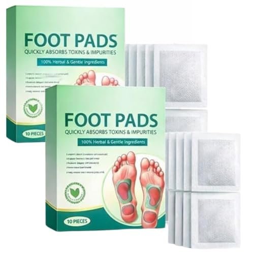 Foot patch (PACK OF 2) (5 Pice Each) Herbal And Gentle Ingredient Detox Foot Pads, Natural Ingredients for Sleep Aid, Pain Relief, Toxin Removal with Bamboo Vinegar and Acupoint Micro-Massage Technology (10)