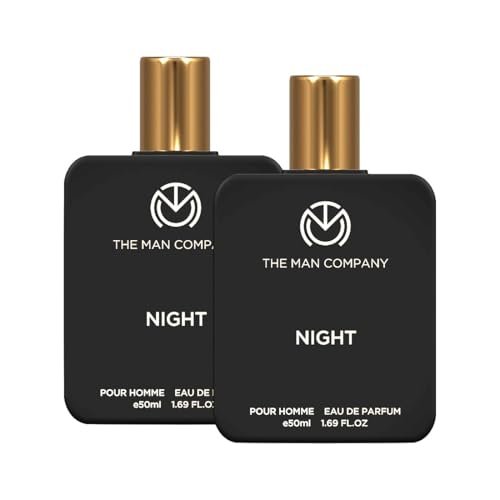 The Man Company Night Perfume for Man – 2 * 50ml | Premium Long-Lasting Fragrance | Citrusy, Exotic & Woody | Gift For Man | Date Night Body Spray