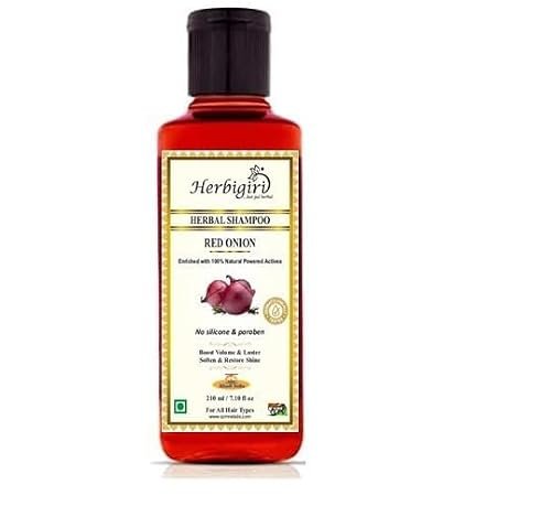 Herbigiri Herbal Ayurvedic Onion Shampoo for hair growth and hair fall control (210 ml)
