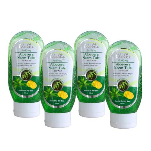 Globus Aloe Vera Neem Tulsi Face Wash – 100 ml (Pack of 4)