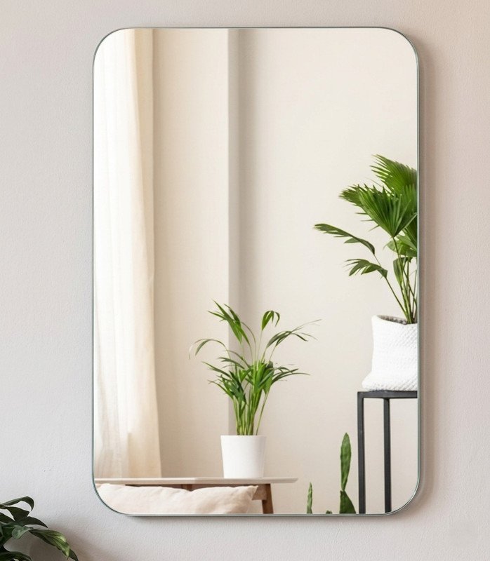LUPPRA 12 × 18 in Frameless Wall Mirror Bathroom Mirror(Rectangle Finish : Polished)