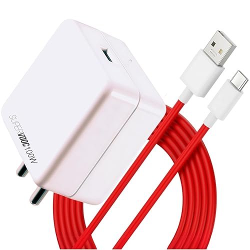 Govario 100W SuperVOOC Fast Charger with Type-C Cable | Original QC 3.0 Charging Adapter Compatible with OnePlus, Realme, Xiaomi, Poco, iQOO | Supports Warp, Dash, VOOC | 6 Months Warranty
