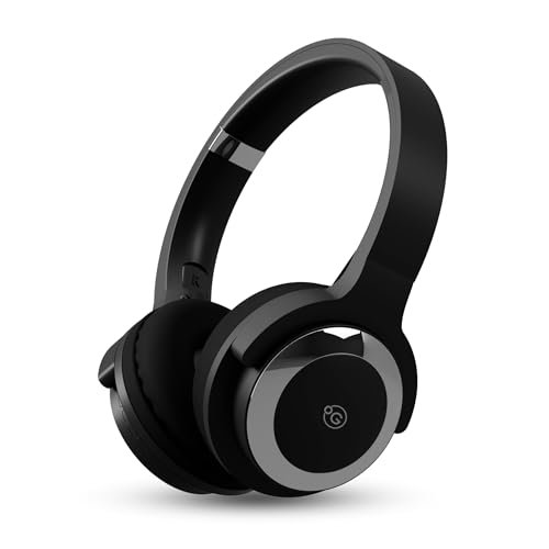 OOGE Echo 100 Wireless Bluetooth Headphones (Black), 30H Playtime, 800H Standby Time, 250mAh Battery, Bluetooth 5.3, 10m Range, 1-Year Warranty