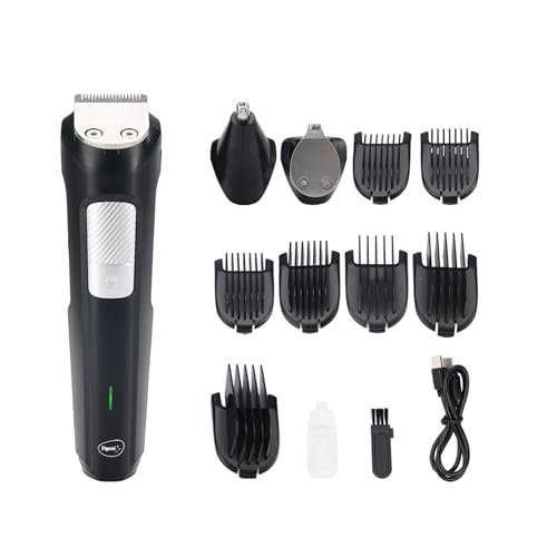 Pigeon 3 In 1 Multi-purpose Grooming Kit for Men | Trimmer, Shaver, Nose & Ear Trimmer | Stainless Steel Blade | USB Type C Charging | 120 Min Runtime | 2 HR Charge Time | 2 Years Warranty