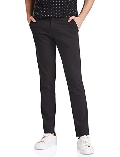 Amazon Brand – Symbol Men’s Slim Casual Trousers (AW19TRS-ESS-4_Black_34