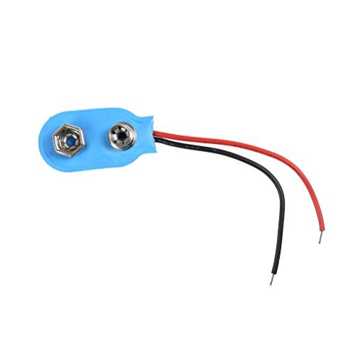Invento 1pcs 9V 9volt Battery Holder Clip Snap On Connector Cable Lead Blue
