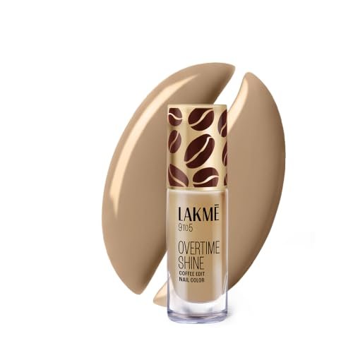 Lakme 9 to 5 Overtime Shine Nail Polish – Coffee Edit- 03 Latte Love 6ml