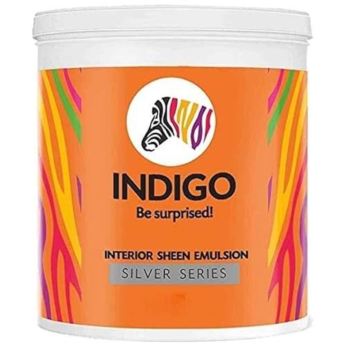 Indigo Interior Sheen Emulsion Sliver Series | Interior Paint | Sheen finish | 1 Liter | White