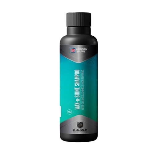 Nippon Paint n-Shield Wax-n-Shine Car Shampoo 250ml | High Foam Car Wash Liquid for Deep Cleaning | Glossy Finish Long Lasting Wax Protection Safe for Paint Coating Exterior Surface Care(Pack of 1)