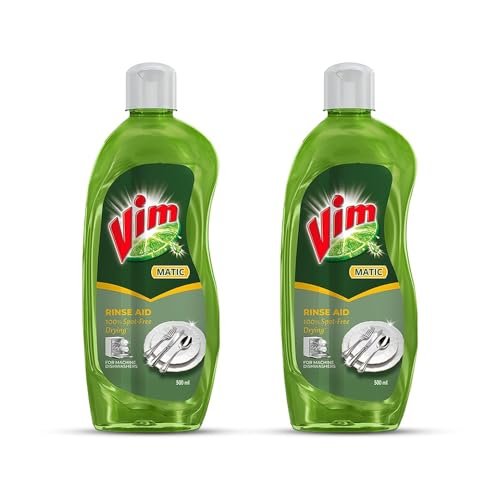 Vim Matic Dishwash Rinse Aid, 500 ml (Pack of 2)