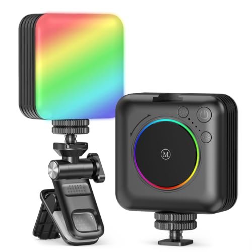 GRENARO Influencer Light for Video Shooting, RGB Video Light with 2200K-9000K, LED Selfie Light for Content Creation, YouTube, Vlog, Photography & Live Streaming, Rechargeable Portable Camera Light