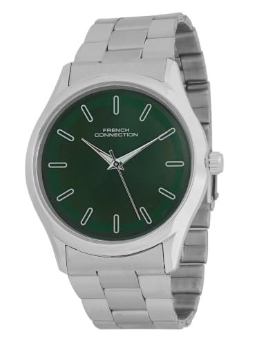 French Connection Axiom Men’s Green Sunray Dial Analog Watch with Round Case – FCN0167NSM